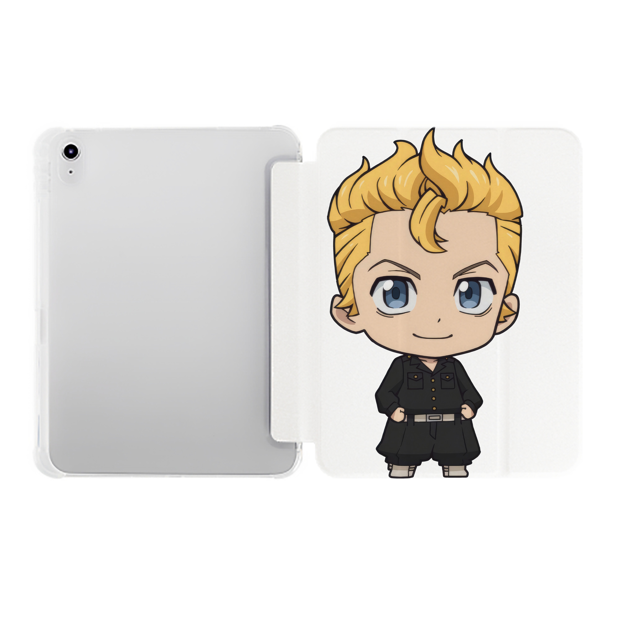 （画像用） 東京リベンジャーズ Tokyo Revengers IPad ケース ペン収納付き 三つ折りスタンド PUレザー×シリコン 対応機種9.5/10.5/10.9インチ